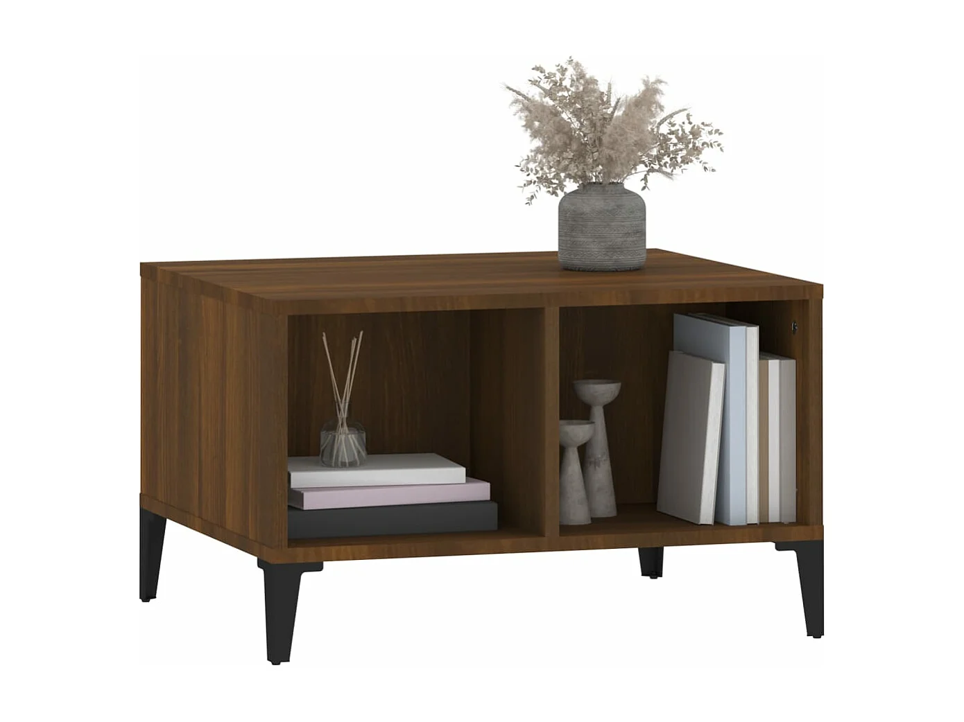 Mesa de centro 60x50x36,5cm derivados madeira carvalho castanho