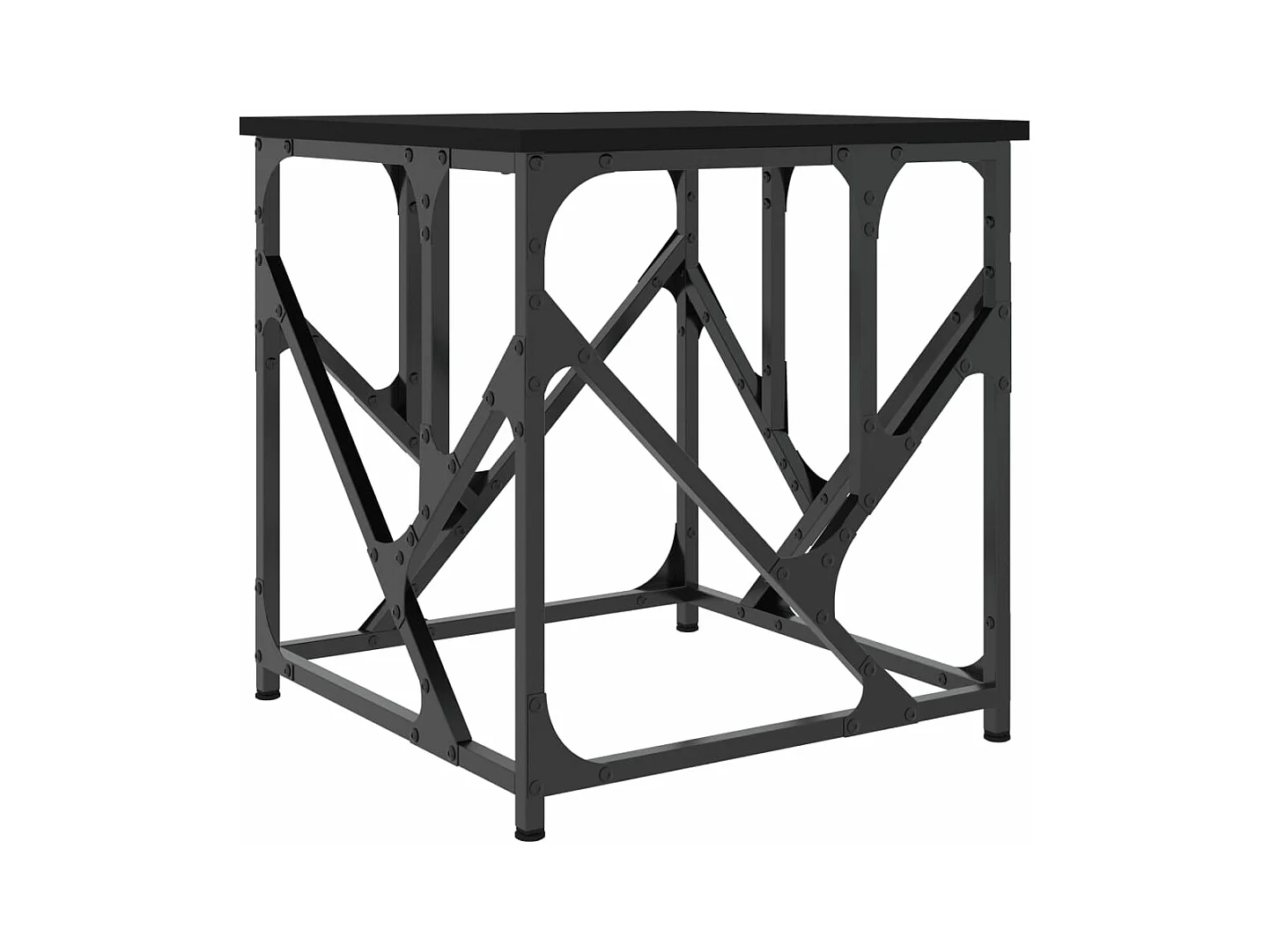 Table basse noir 45x45x47,5 cm bois d'ingénierie