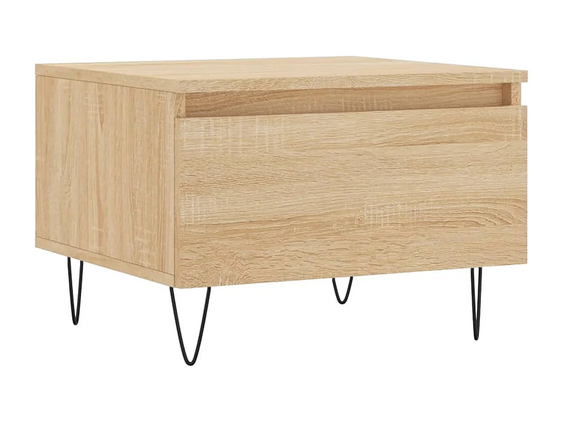 Table basse chêne sonoma 50x46x35 cm bois d'ingénierie