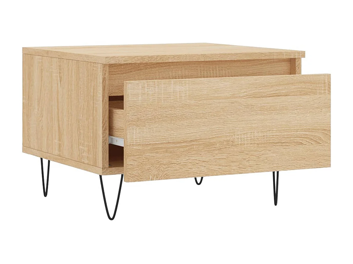 Table basse chêne sonoma 50x46x35 cm bois d'ingénierie