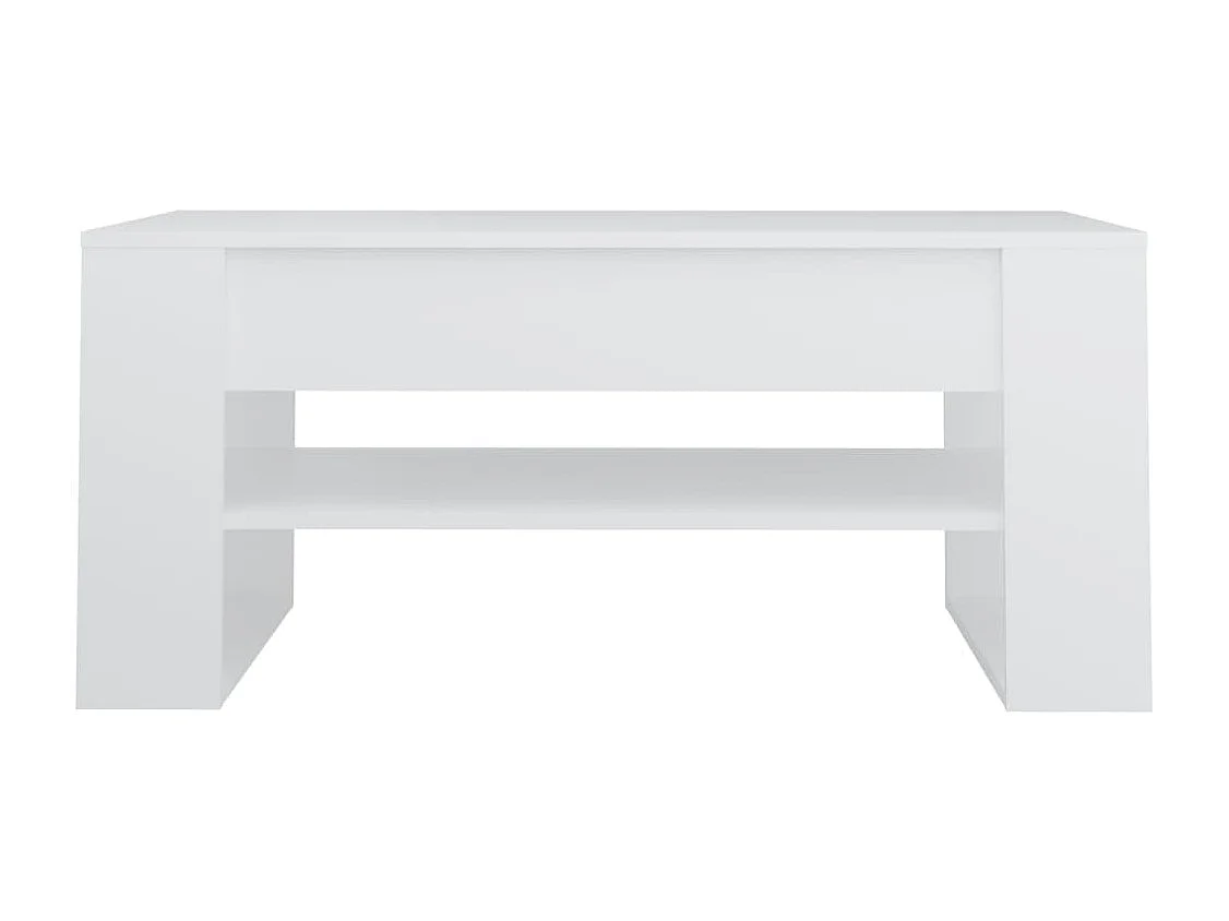 Table basse Blanc 102x55x45 cm Bois d'ingénierie