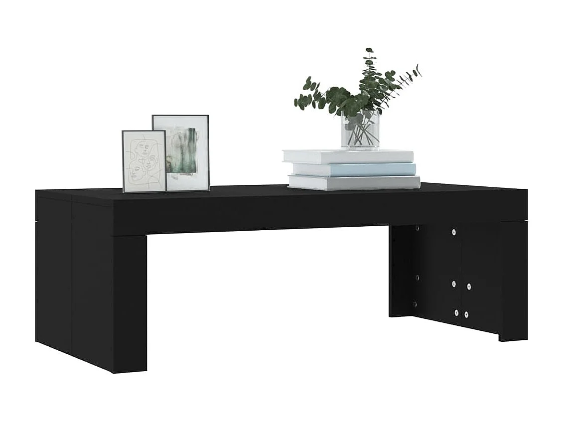 Table basse noir 102x50x36 cm bois d'ingénierie