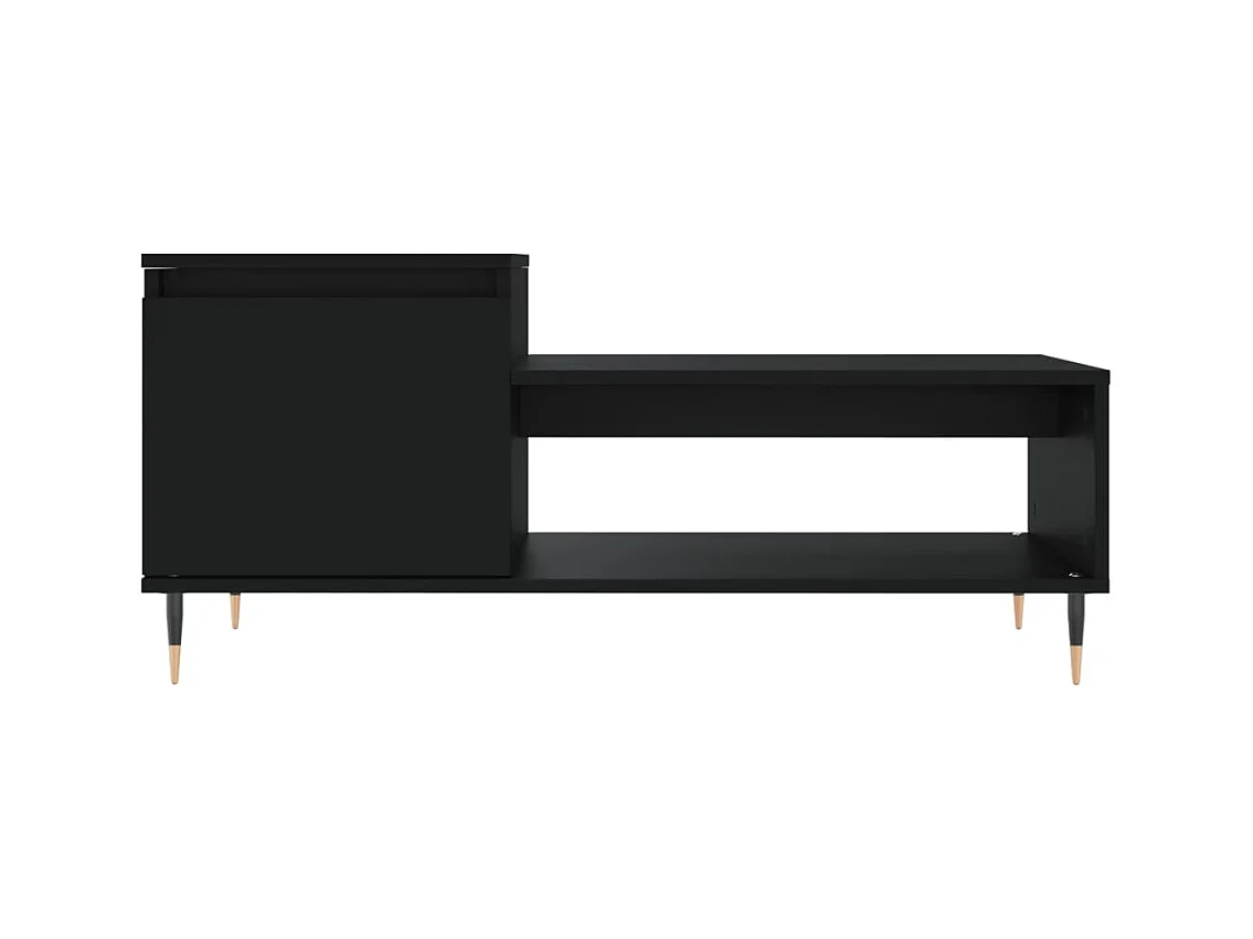 Table basse Noir 100x50x45 cm Bois d'ingénierie