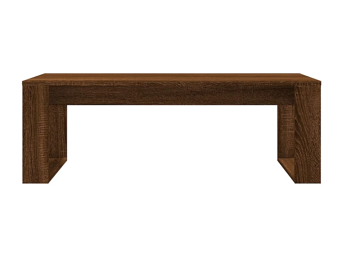 Table basse chêne marron 102x50x35 cm bois d'ingénierie