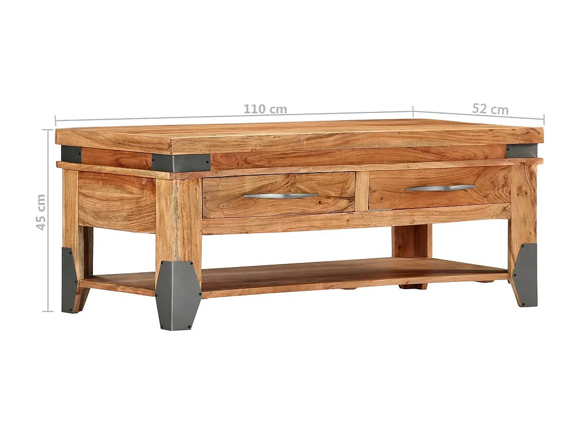 Table basse 110x52x45 cm Bois d'acacia solide