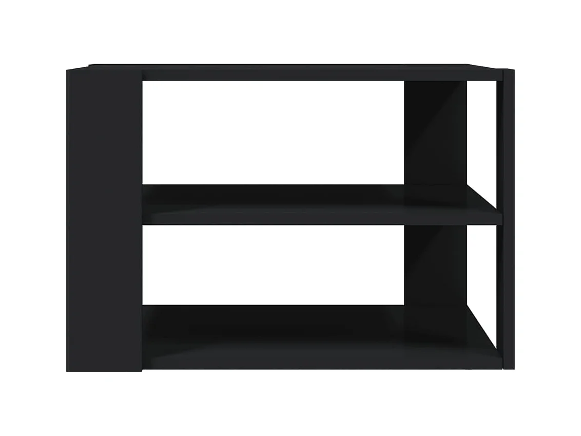 Table basse noir 59,5x59,5x40 cm bois d'ingénierie