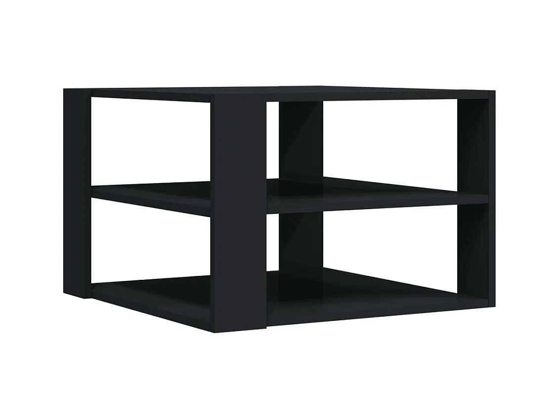 Table basse noir 59,5x59,5x40 cm bois d'ingénierie