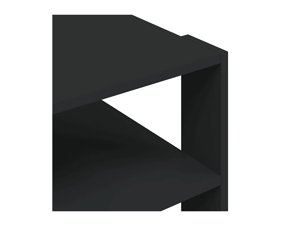 Table basse noir 59,5x59,5x40 cm bois d'ingénierie