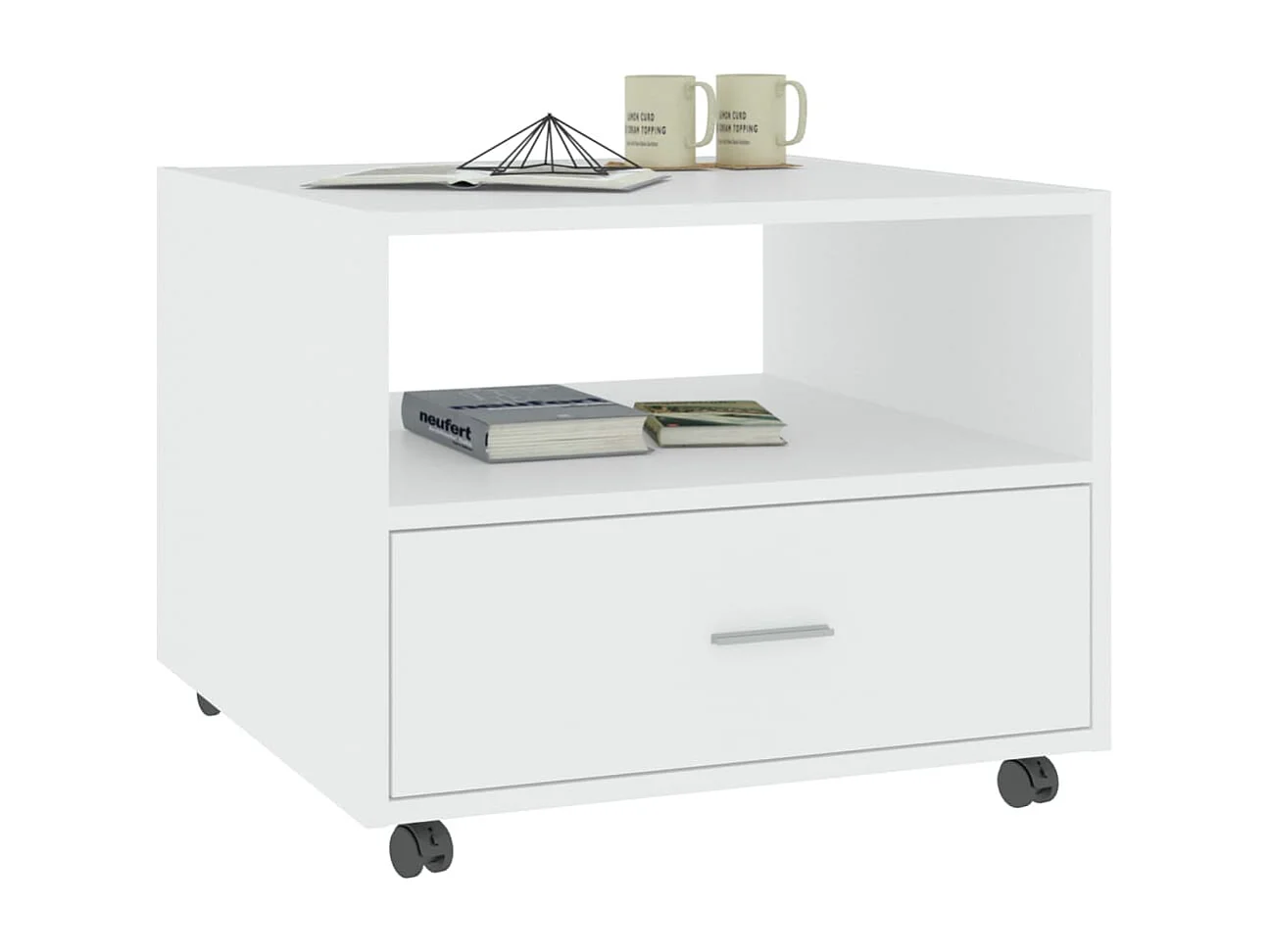 Mesa de centro 55x55x40 cm derivados de madeira branco