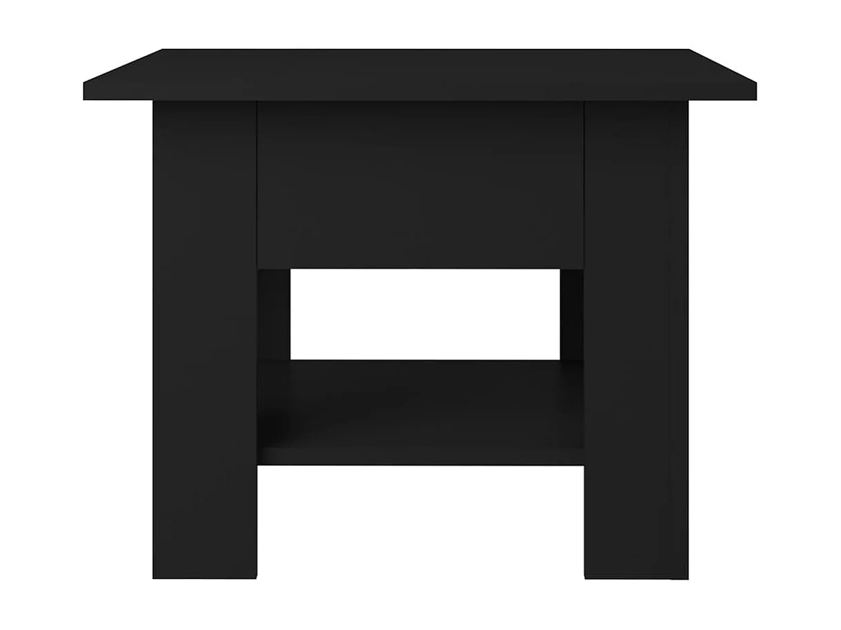 Table basse noir 55x55x42 cm bois d'ingénierie