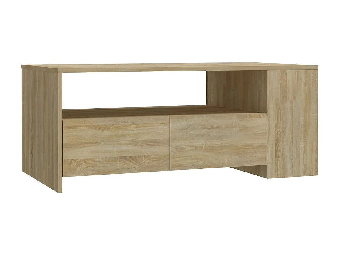 Table basse Chêne sonoma 102x55x42 cm Bois d'ingénierie