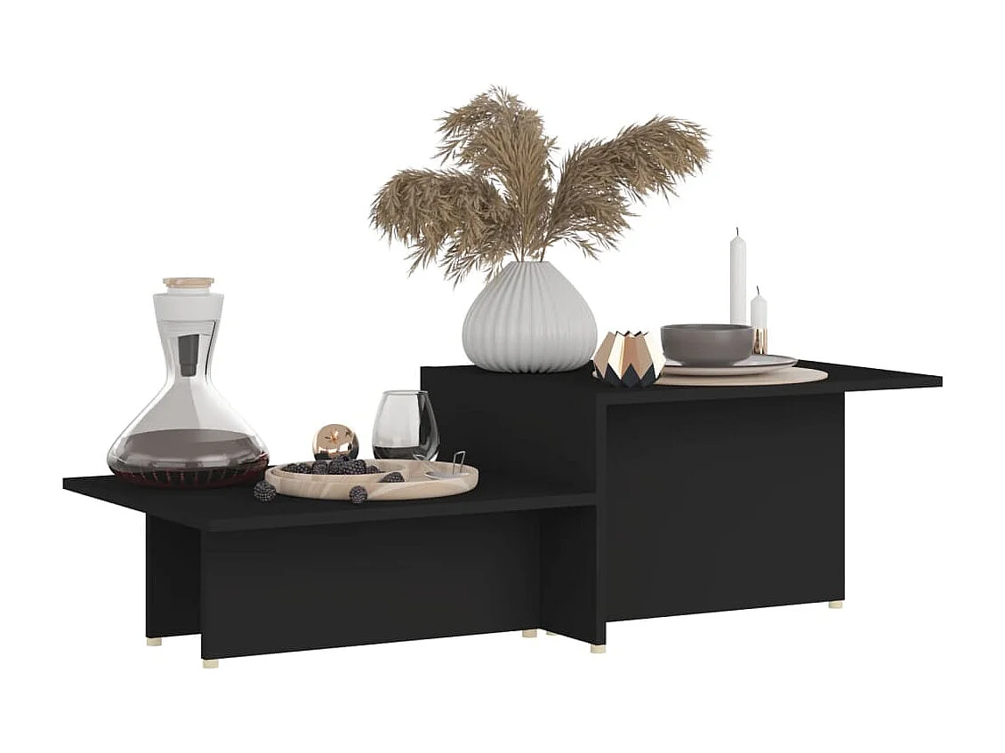 Table basse Noir 111,5x50x33 cm Bois d'ingénierie