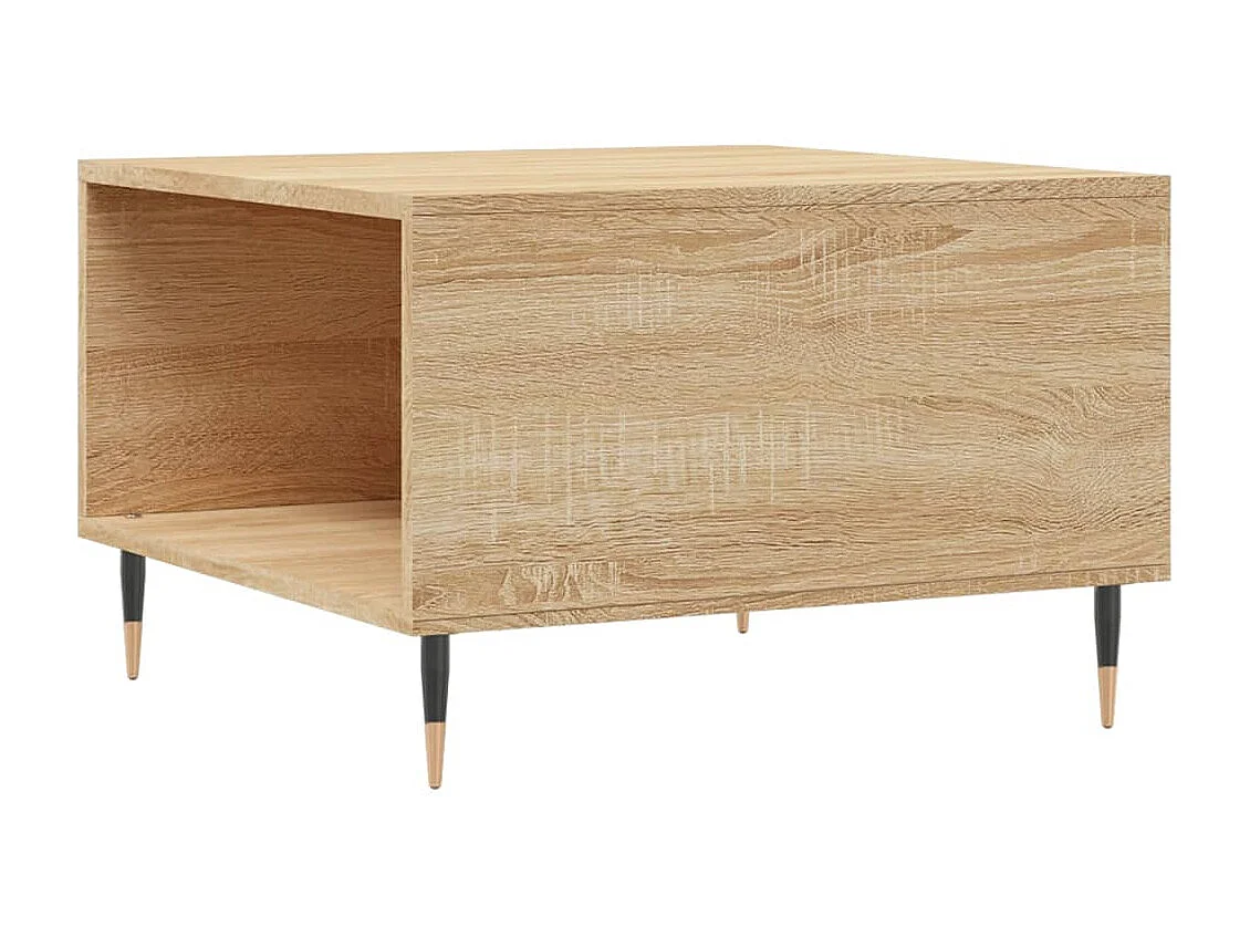 Salontafel 55x55x36,5 cm bewerkt hout sonoma eikenkleurig