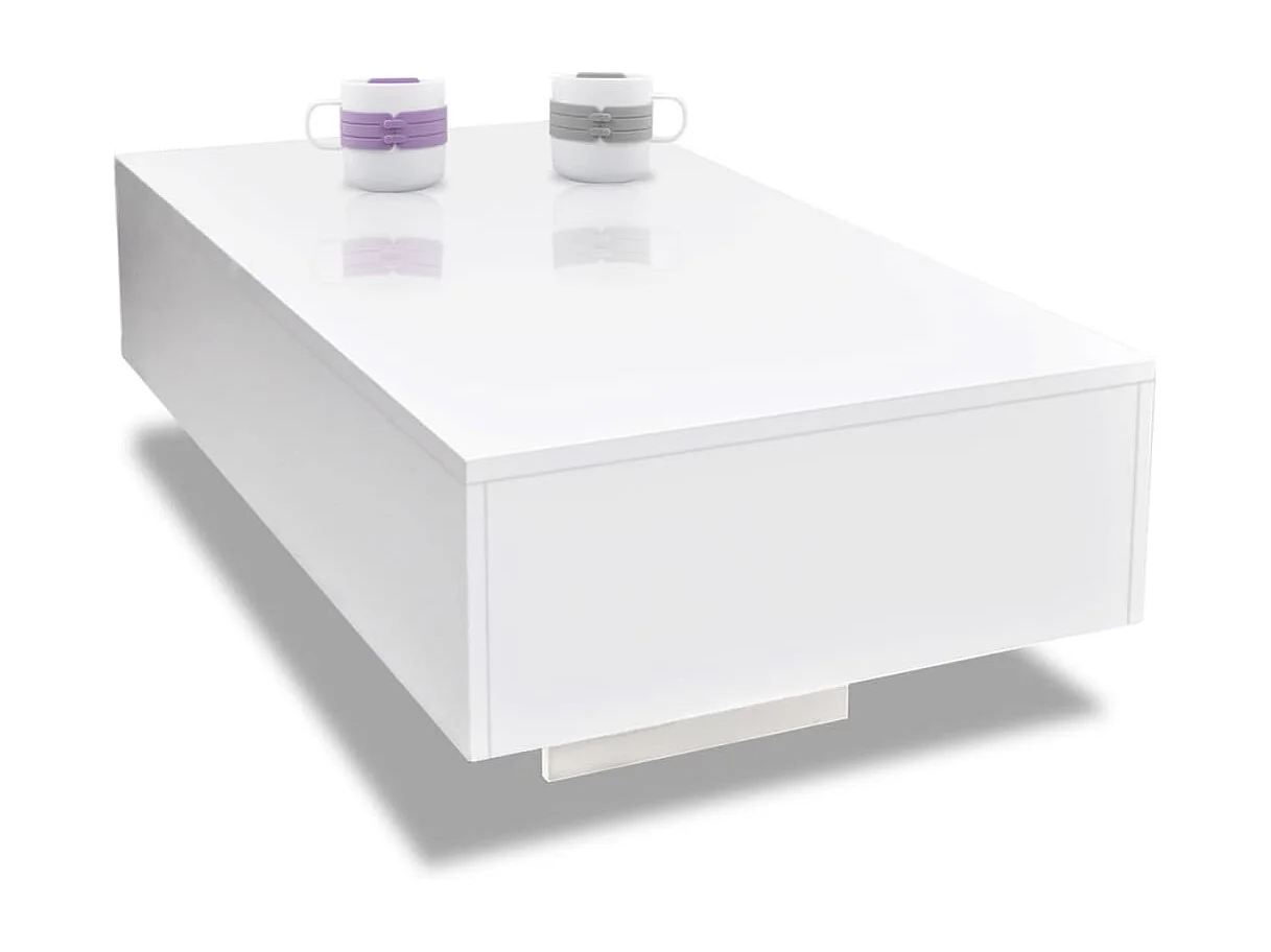 Table basse Haute brillance Blanche