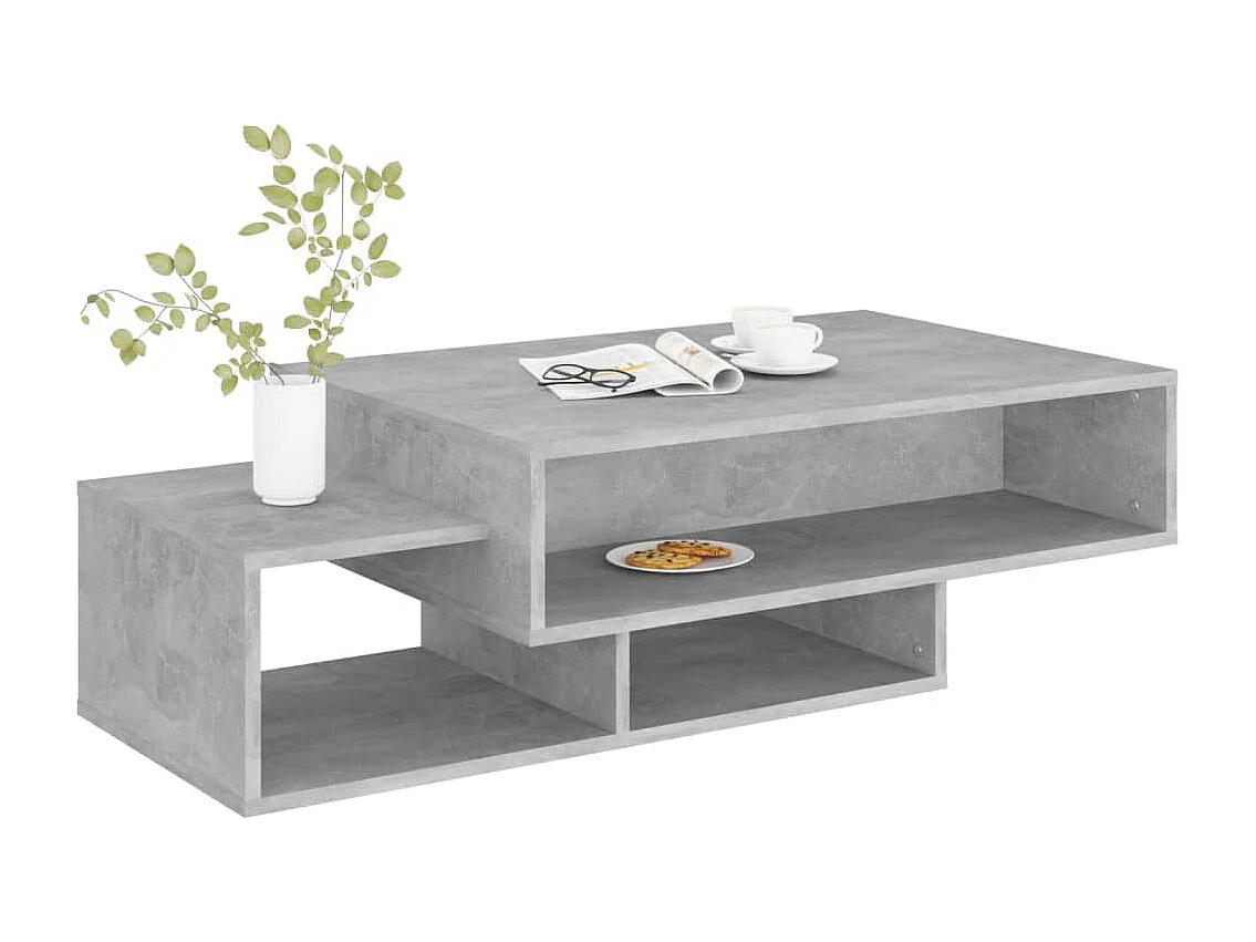 Table basse Gris béton 105x55x32 cm Aggloméré