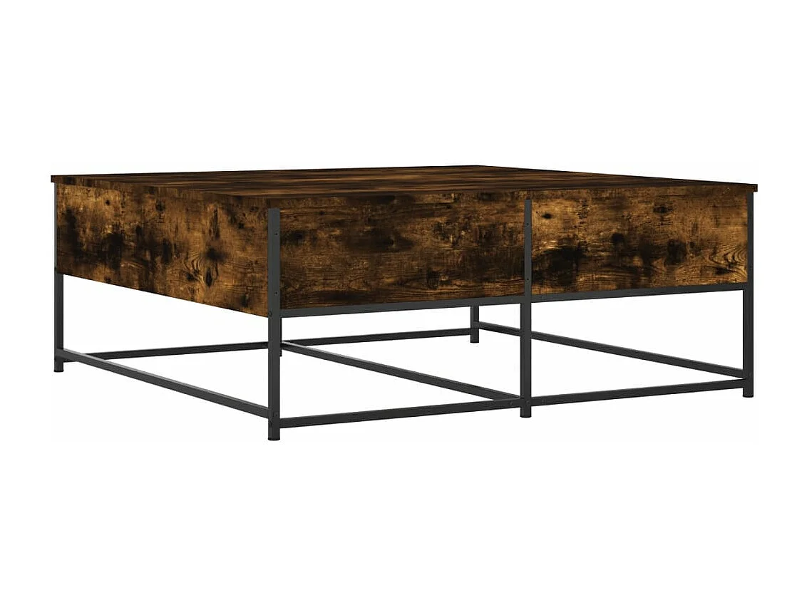 Salontafel 100x99x40 cm bewerkt hout gerookt eikenkleurig