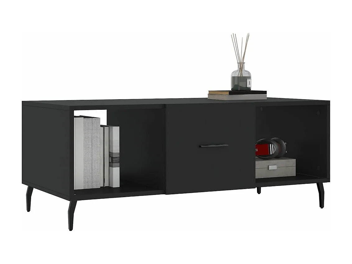 Table basse noir 102x50x40 cm bois d'ingénierie