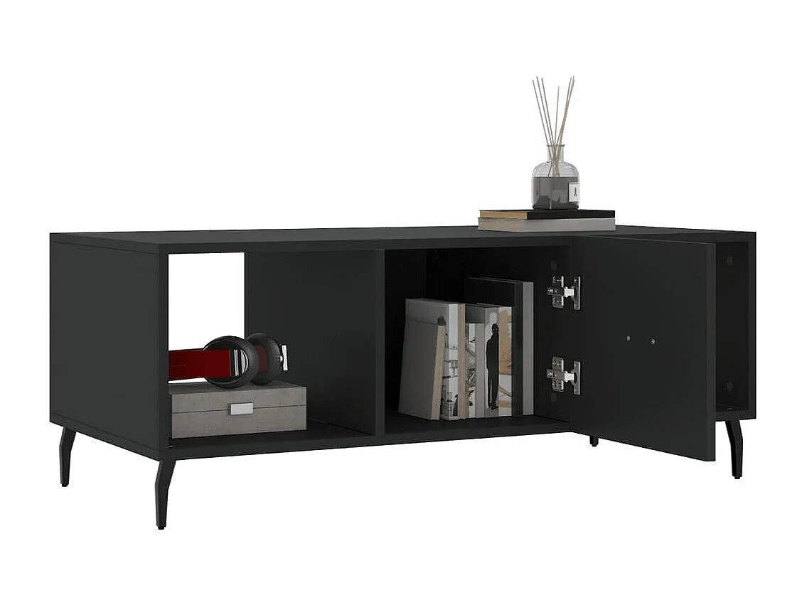 Salontafel 102x50x40 cm bewerkt hout zwart