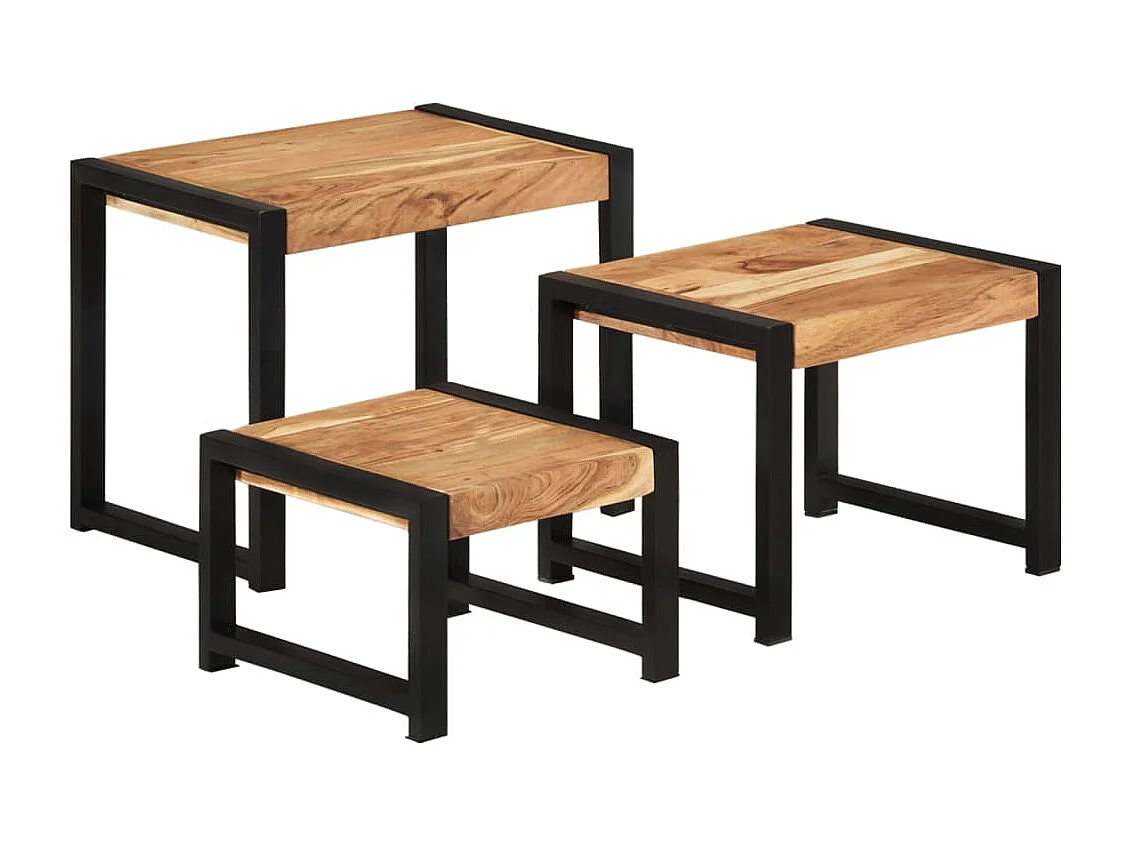 Tables gigognes 3 pièces Bois solide