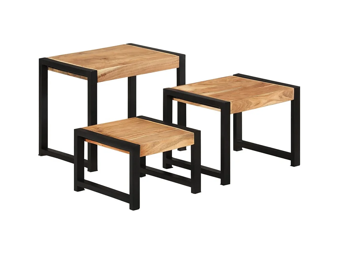 Tables gigognes 3 pièces Bois solide
