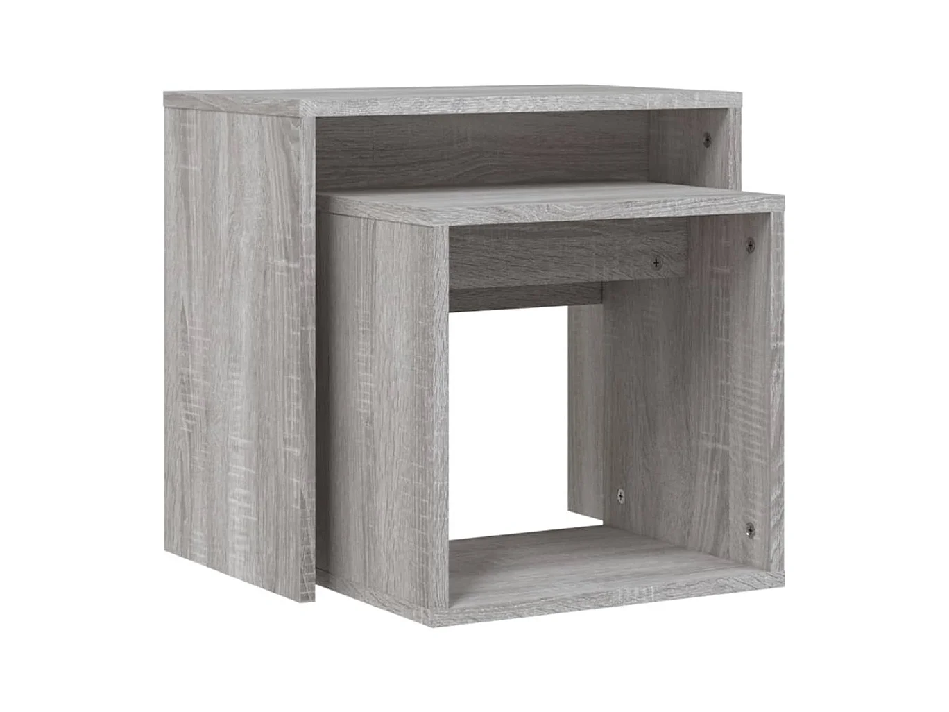 Tables basses gigognes 2 pièces sonoma gris bois d'ingénierie