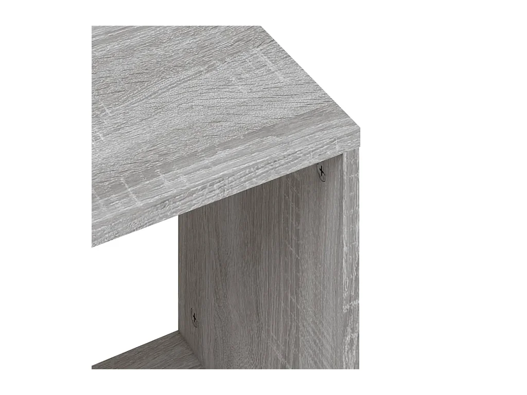 Tables basses gigognes 2 pièces sonoma gris bois d'ingénierie