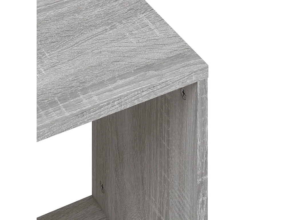 Tables basses gigognes 2 pièces sonoma gris bois d'ingénierie