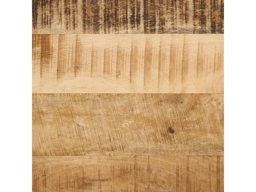 Tables basses gigognes 3 pièces bois massif de manguier et fer