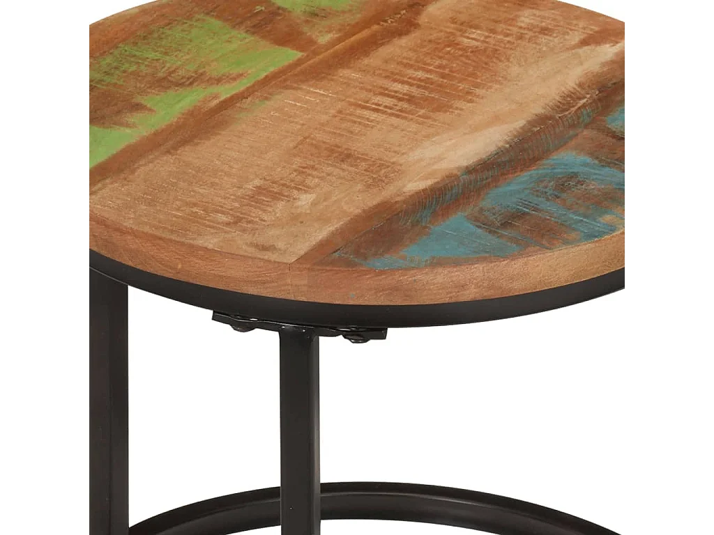 Tables gigognes 3 pièces bois massif de récupération