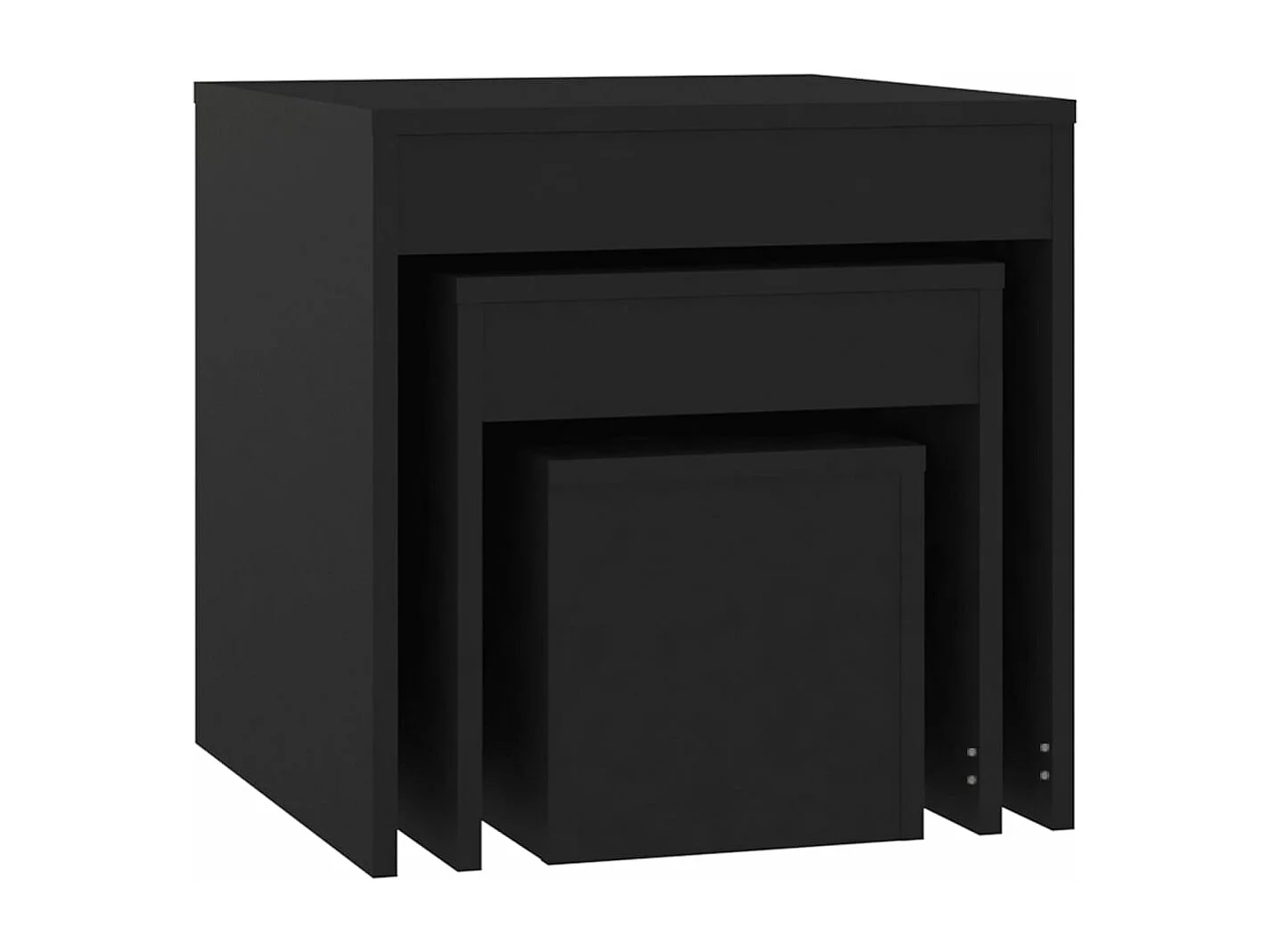 Tables gigognes 3 pièces Noir Aggloméré