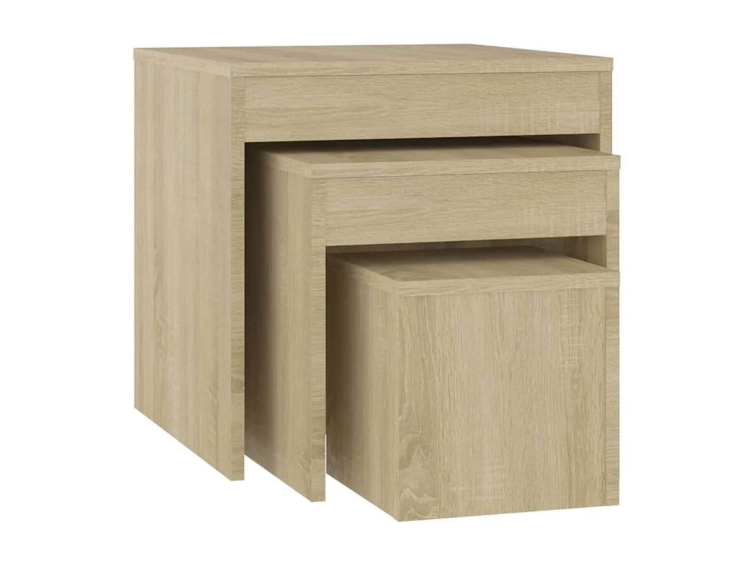Tables gigognes 3 pièces Chêne sonoma Aggloméré