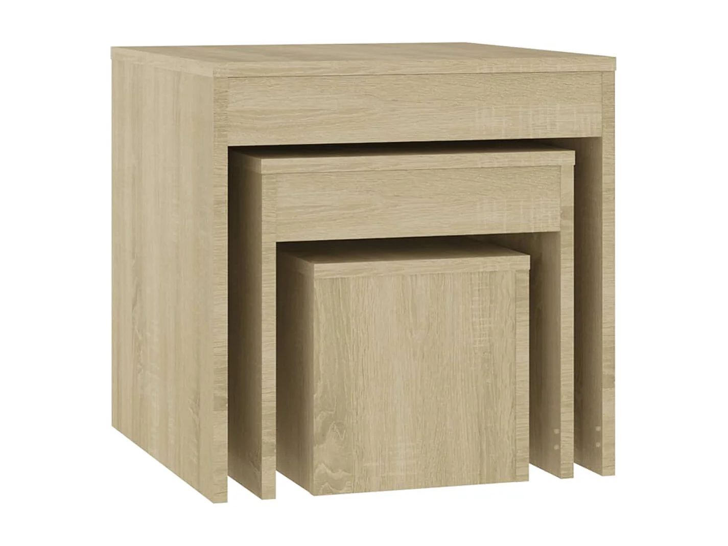 Tables gigognes 3 pièces Chêne sonoma Aggloméré
