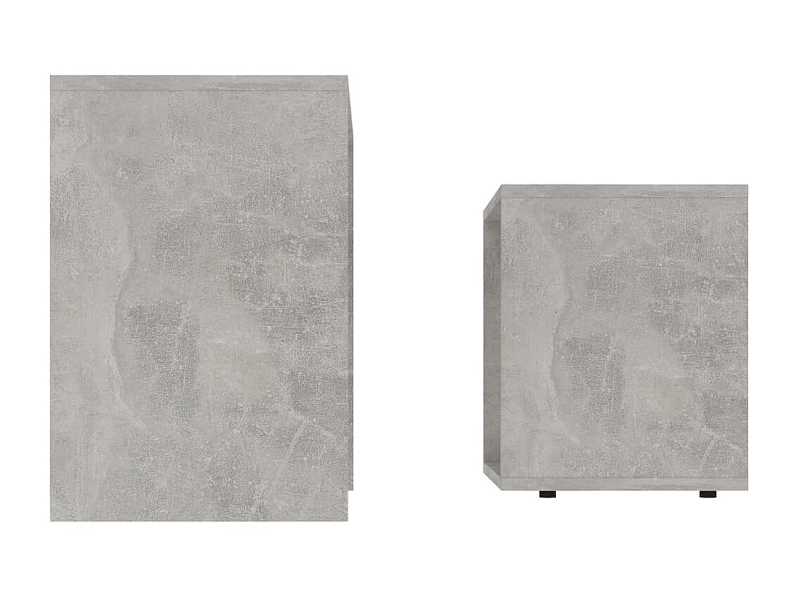 Ensemble de tables basses Gris béton 48x30x45 cm Aggloméré