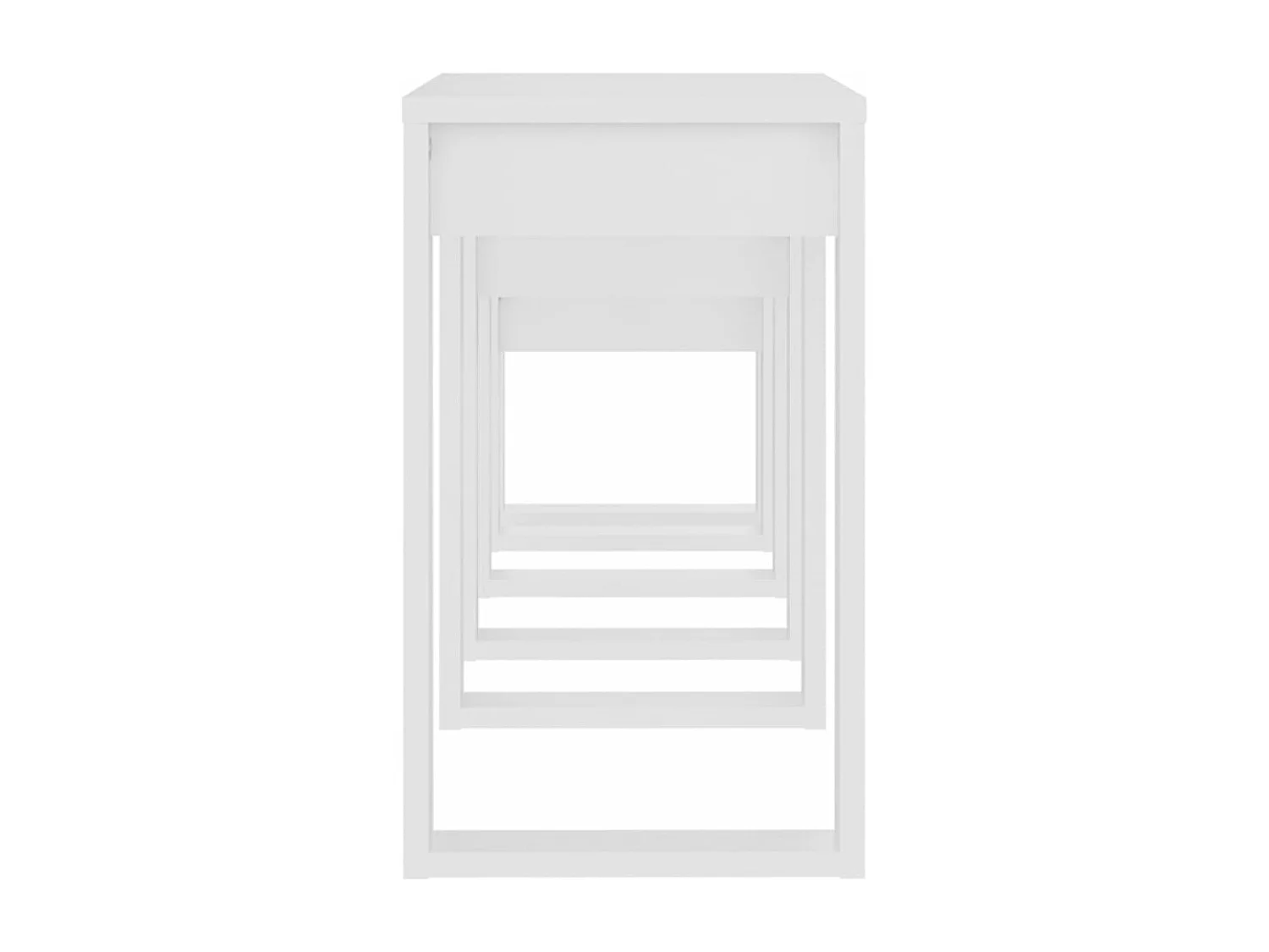 Tables gigognes 3 pièces Blanc Bois d'ingénierie