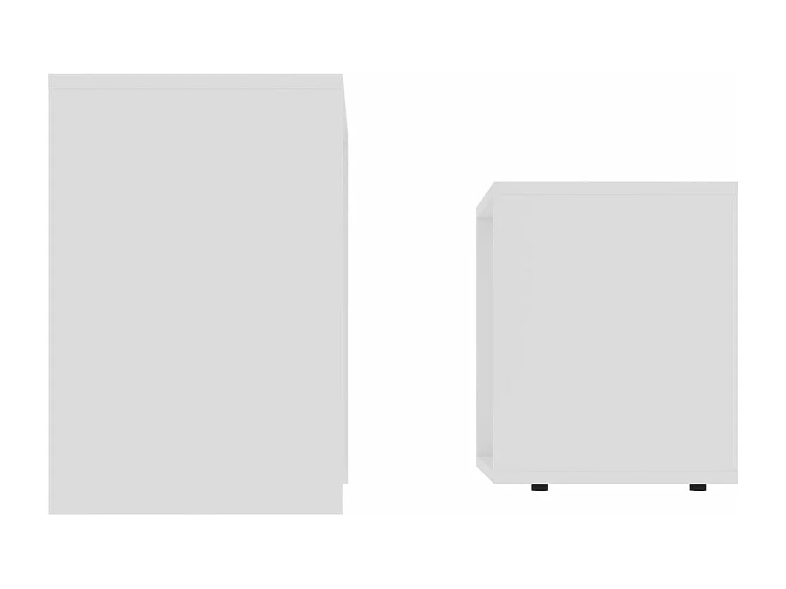 Ensemble de tables basses Blanc 48x30x45 cm Aggloméré