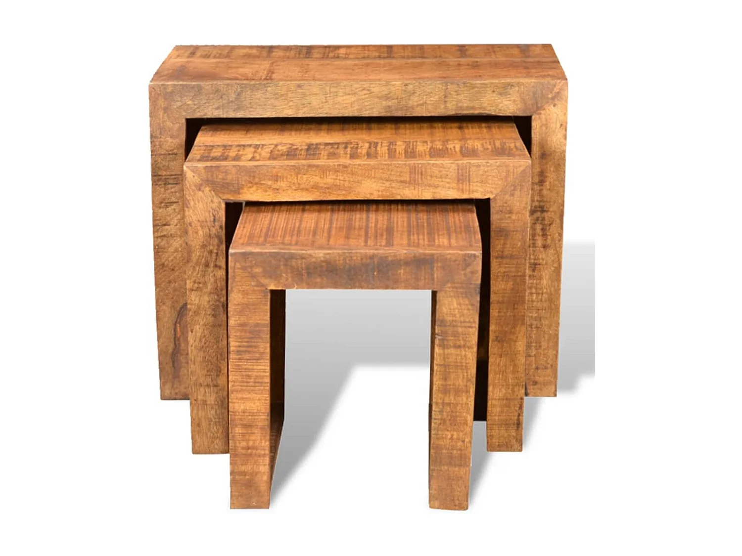 Table gigogne 3 pièces Bois massif de manguier