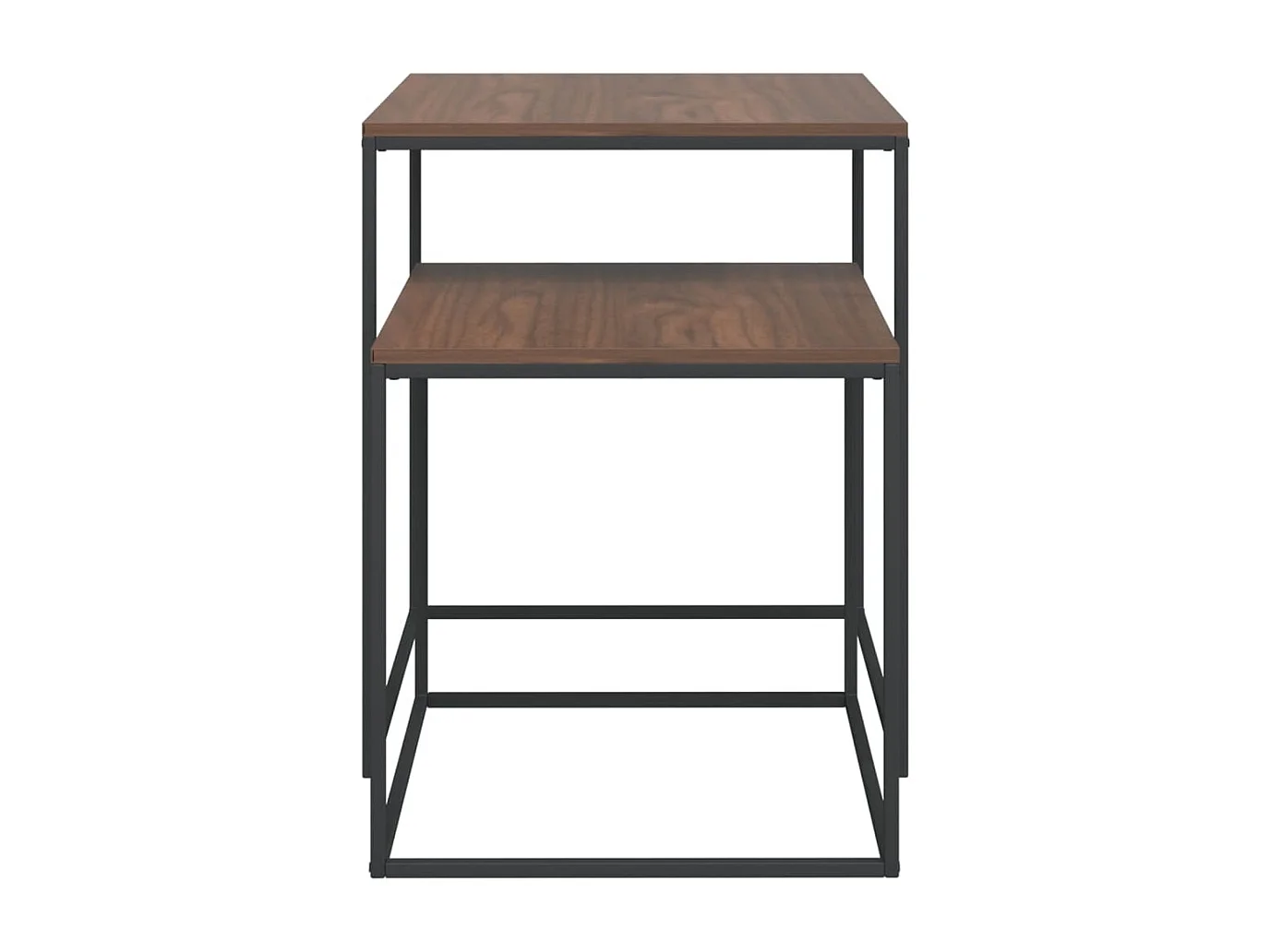 Ensemble de table basse 2 pièces Bois d'ingénierie et métal