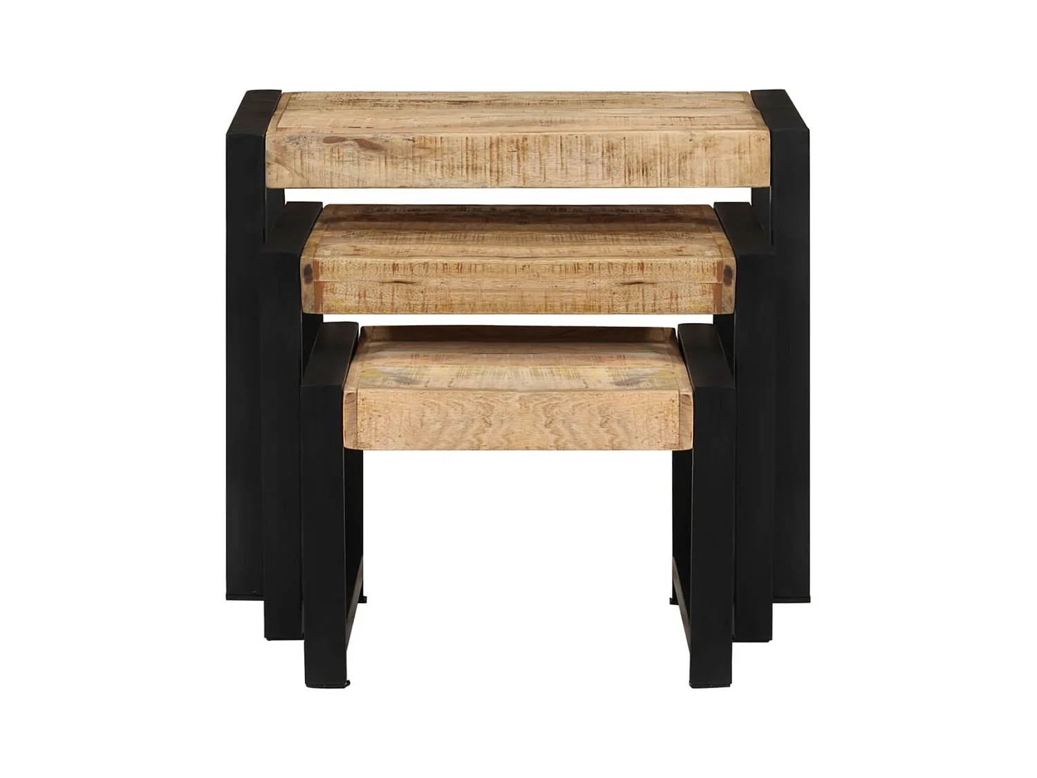 Tables gigognes 3 pièces Bois solide de manguier