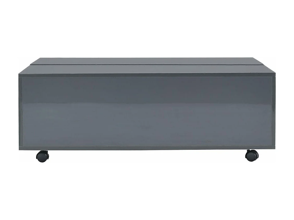 Table basse Gris brillant 100 x 100 x 35 cm