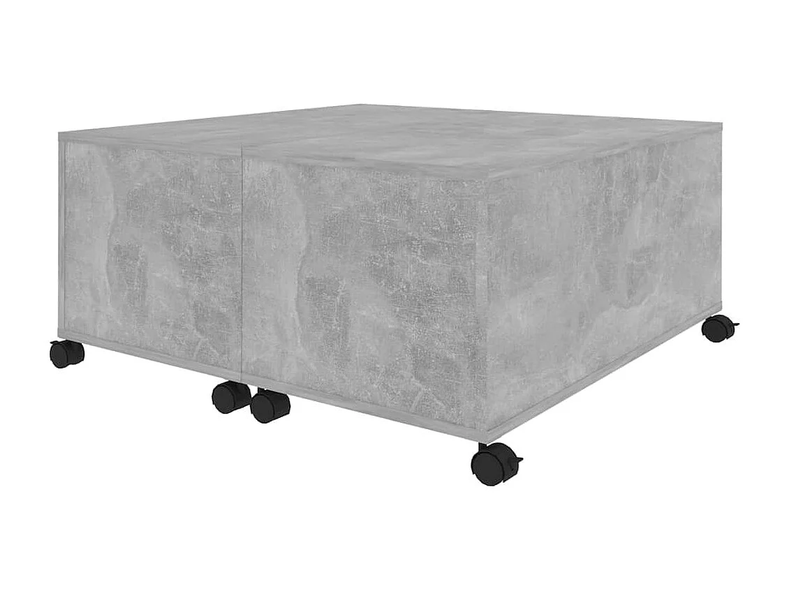 Salontafel 75x75x38 cm bewerkt hout betongrijs