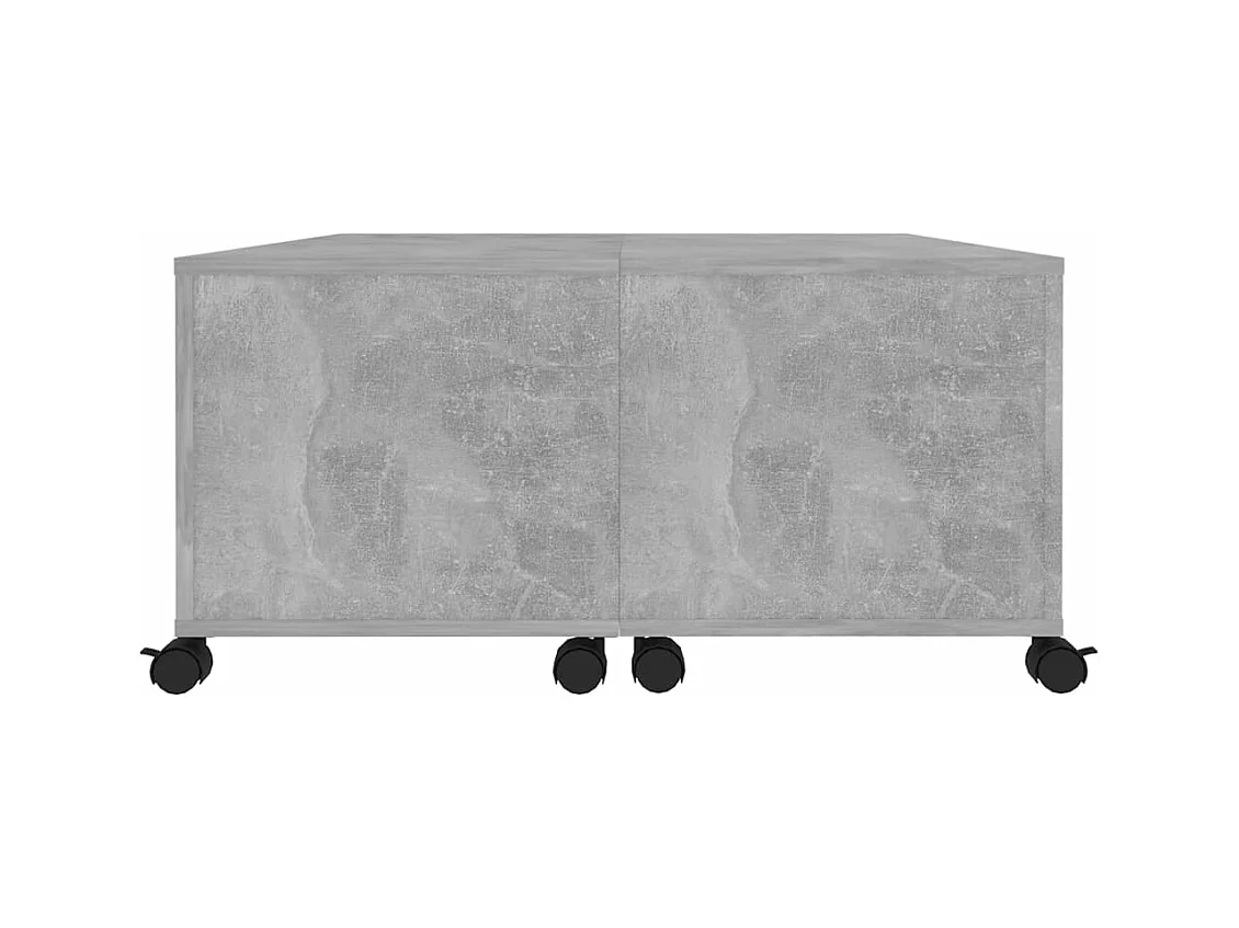 Mesa de centro madera contrachapada gris hormigón 75x75x38 cm