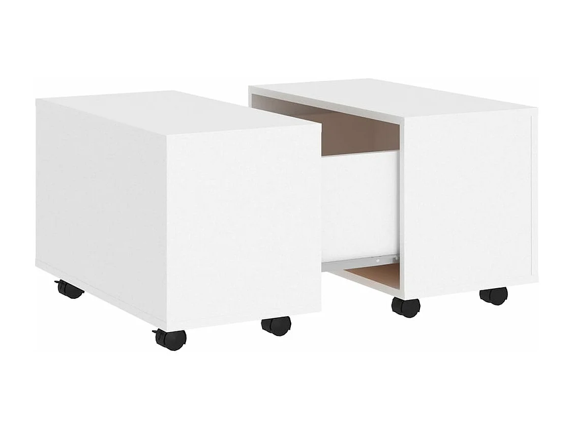 Table basse Blanc 60x60x38 cm Aggloméré