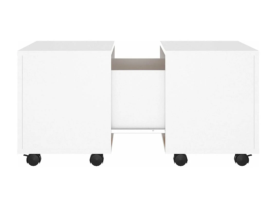 Table basse Blanc 60x60x38 cm Aggloméré