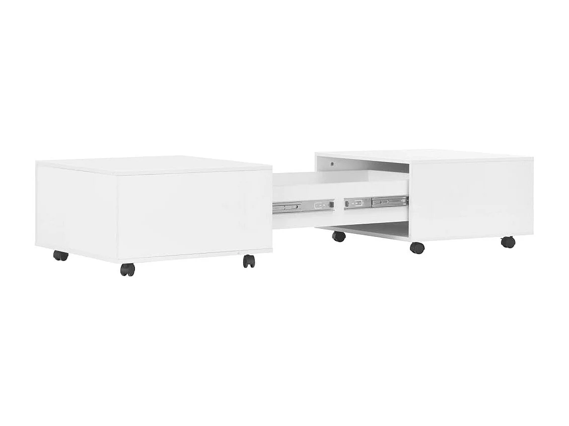 Table basse Blanc brillant 120 x 60 x 35 cm