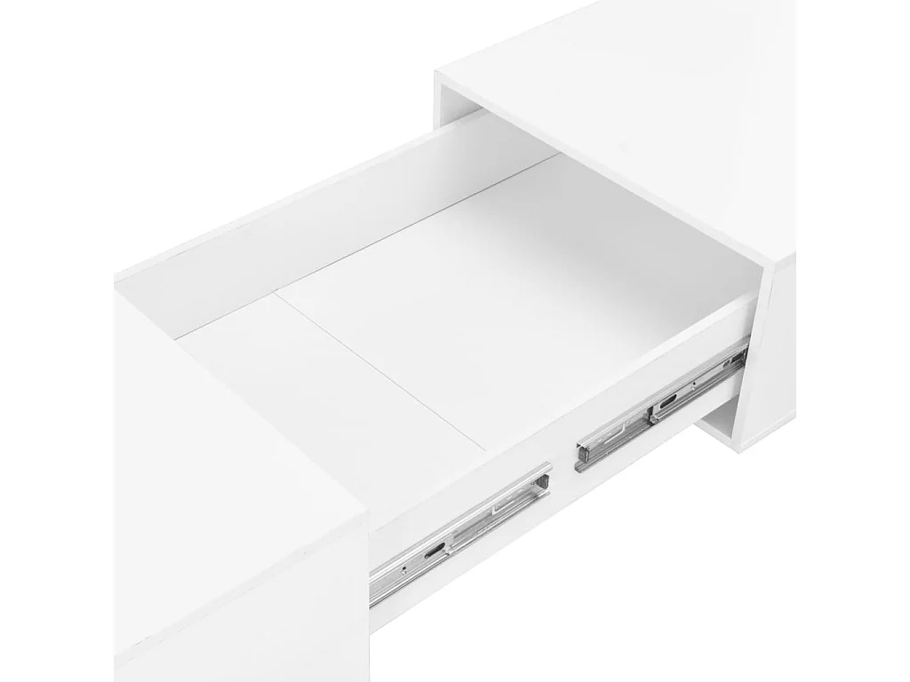 Table basse Blanc brillant 120 x 60 x 35 cm