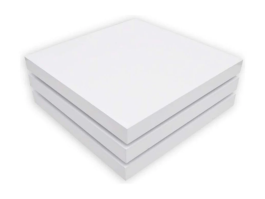 Mesa de centro con 3 niveles blanco brillo