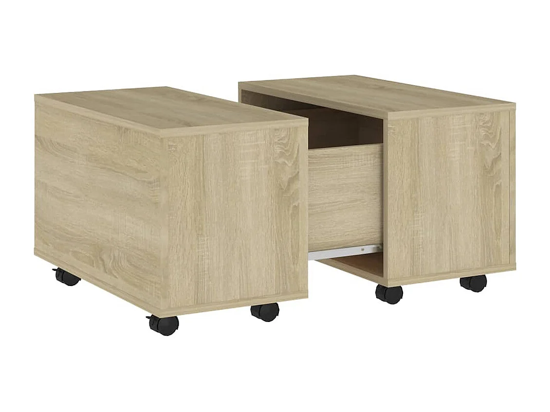 Salontafel 60x60x38 cm bewerkt hout sonoma eikenkleurig