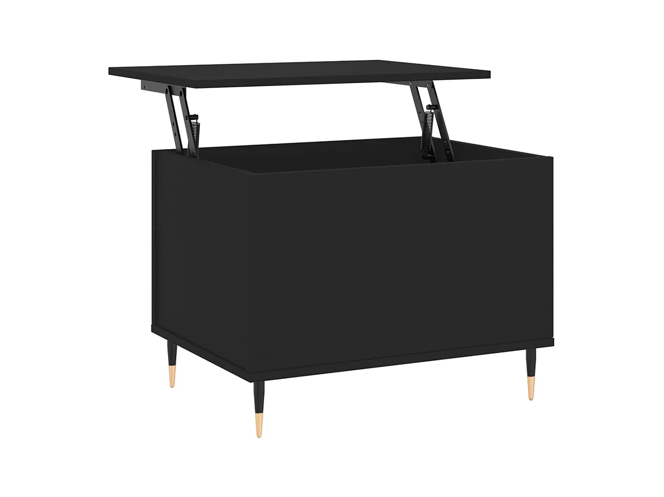 Table basse Noir 60x44,5x45 cm Bois d'ingénierie