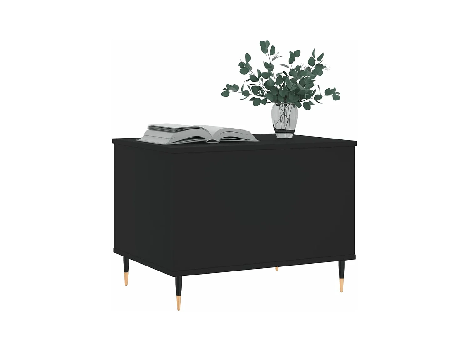 Table basse Noir 60x44,5x45 cm Bois d'ingénierie