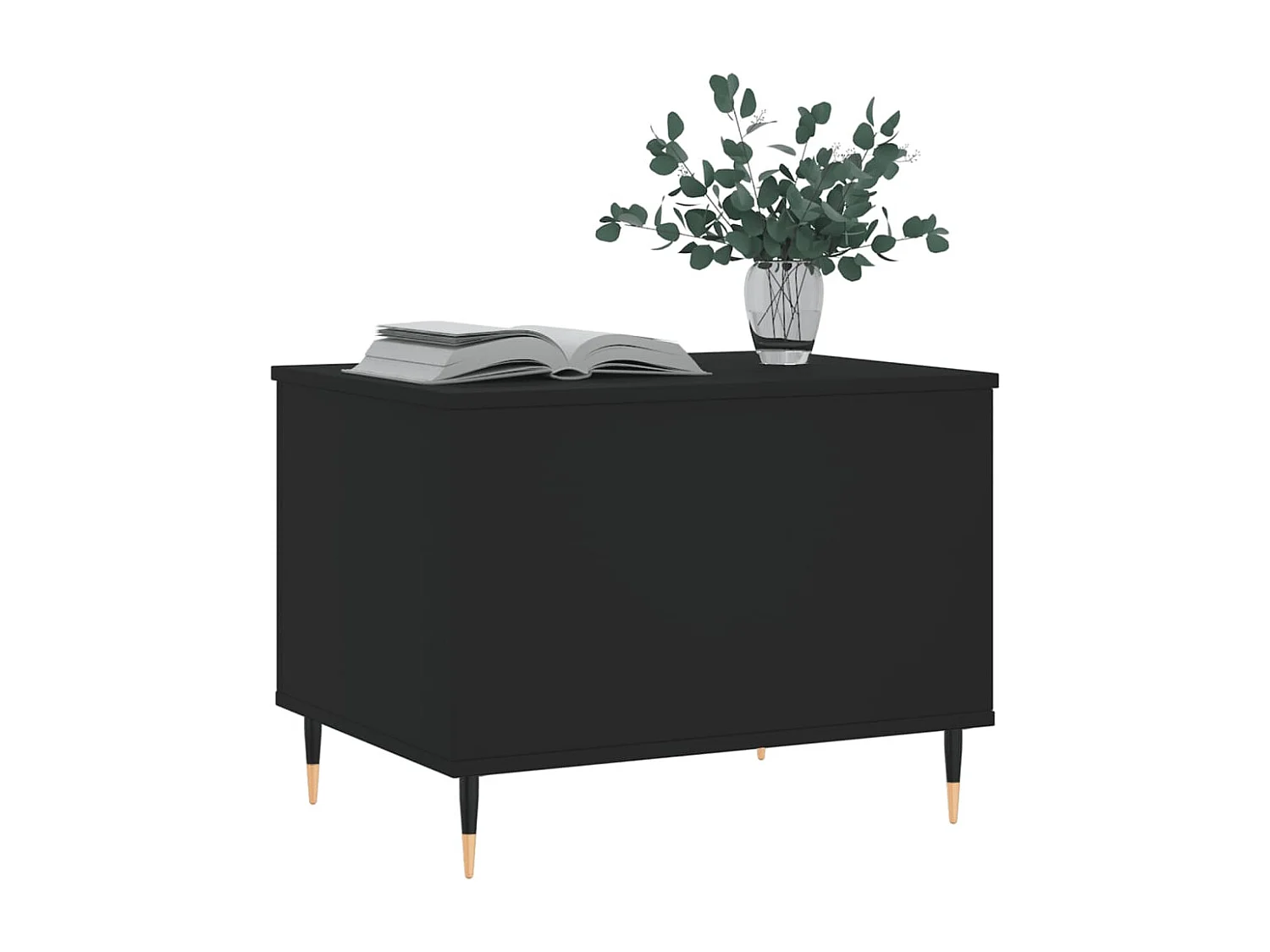 Table basse Noir 60x44,5x45 cm Bois d'ingénierie
